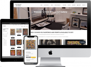 oil painting artist website - chris newson portfolio screenshot