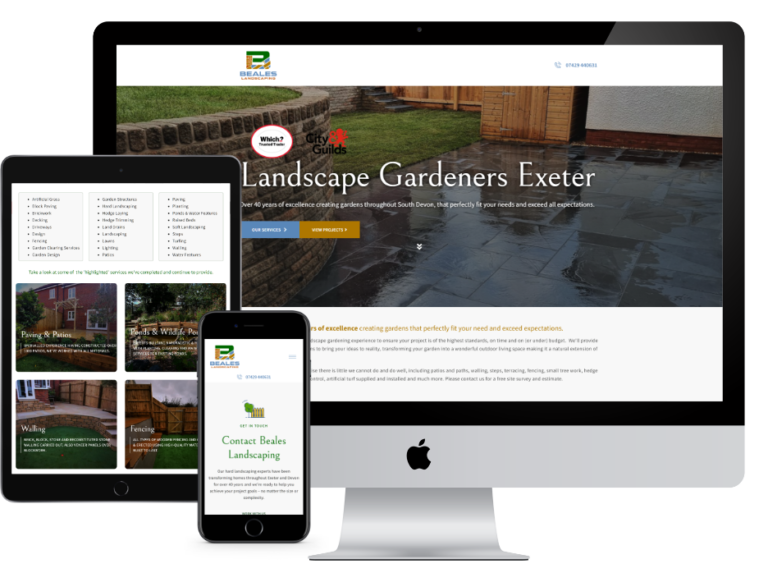 landscape gardener website designer