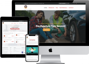 tyre repair website - puncture safe torquay portfolio screenshot