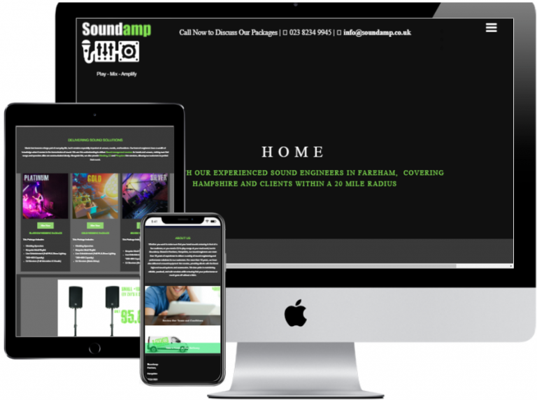 live sound engineer website - soundamp portfolio screenshot
