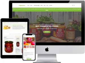 organic food products website - vigouroots portfolio screenshot